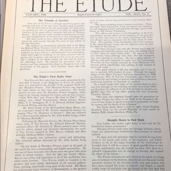 Etude magazine 98 year old, 1926 addition - Picture 4 of 8